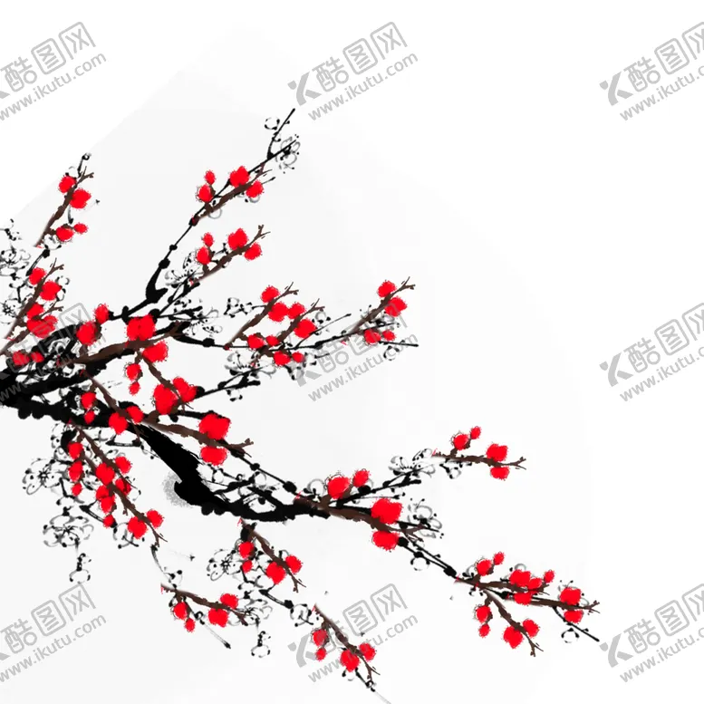 编号：91656705051320164767【酷图网】源文件下载-中国风水墨梅