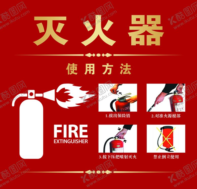 编号：34056110061011136713【酷图网】源文件下载-灭火器使用方法