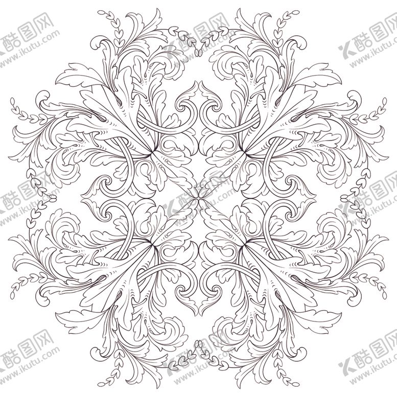 编号：52932111010759443058【酷图网】源文件下载-欧式装饰花纹图案