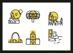 房子建筑图标素材识