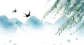 春天燕子柳条山