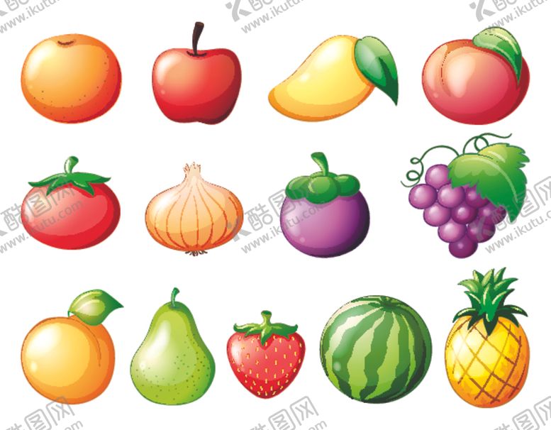 编号：60845310040626275416【酷图网】源文件下载-矢量果蔬素材