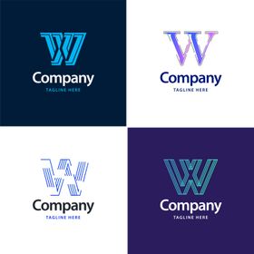 W字母汽车logo设计