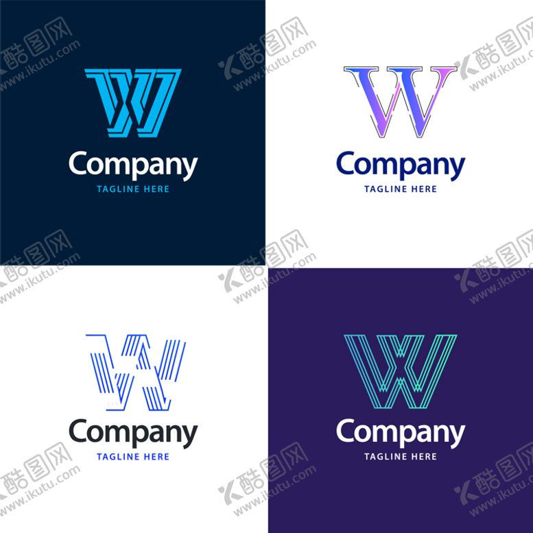 编号：03521410030356516352【酷图网】源文件下载-W字母logo