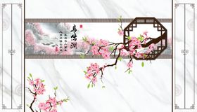 花鸟画手绘画鸟背景墙