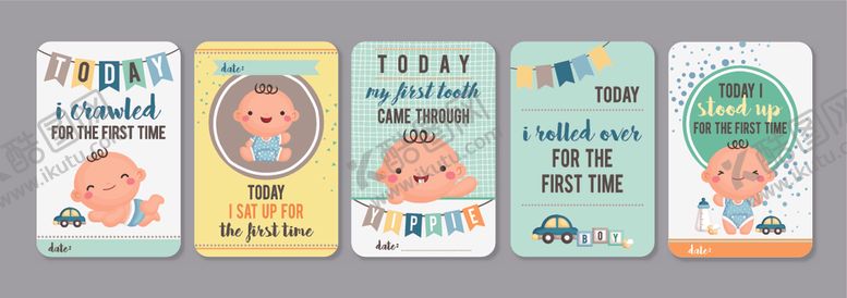 编号：50699011021532377920【酷图网】源文件下载-可爱婴儿主题装饰卡片