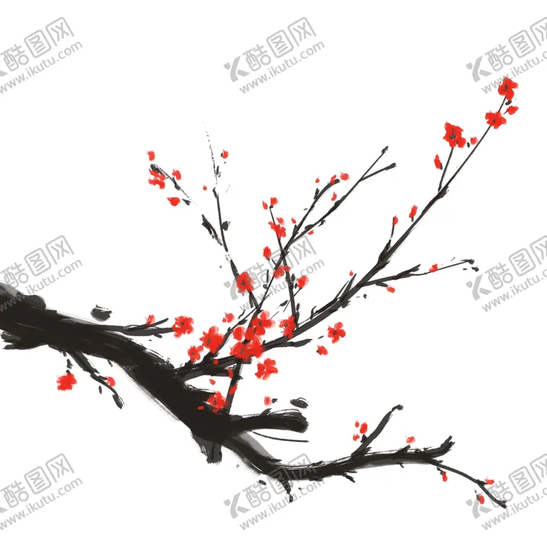 编号：30533805181038493265【酷图网】源文件下载-中国风水墨梅