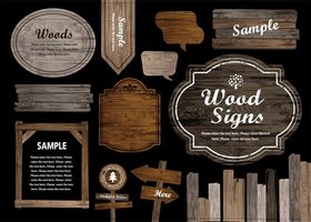 复古木质标牌展示