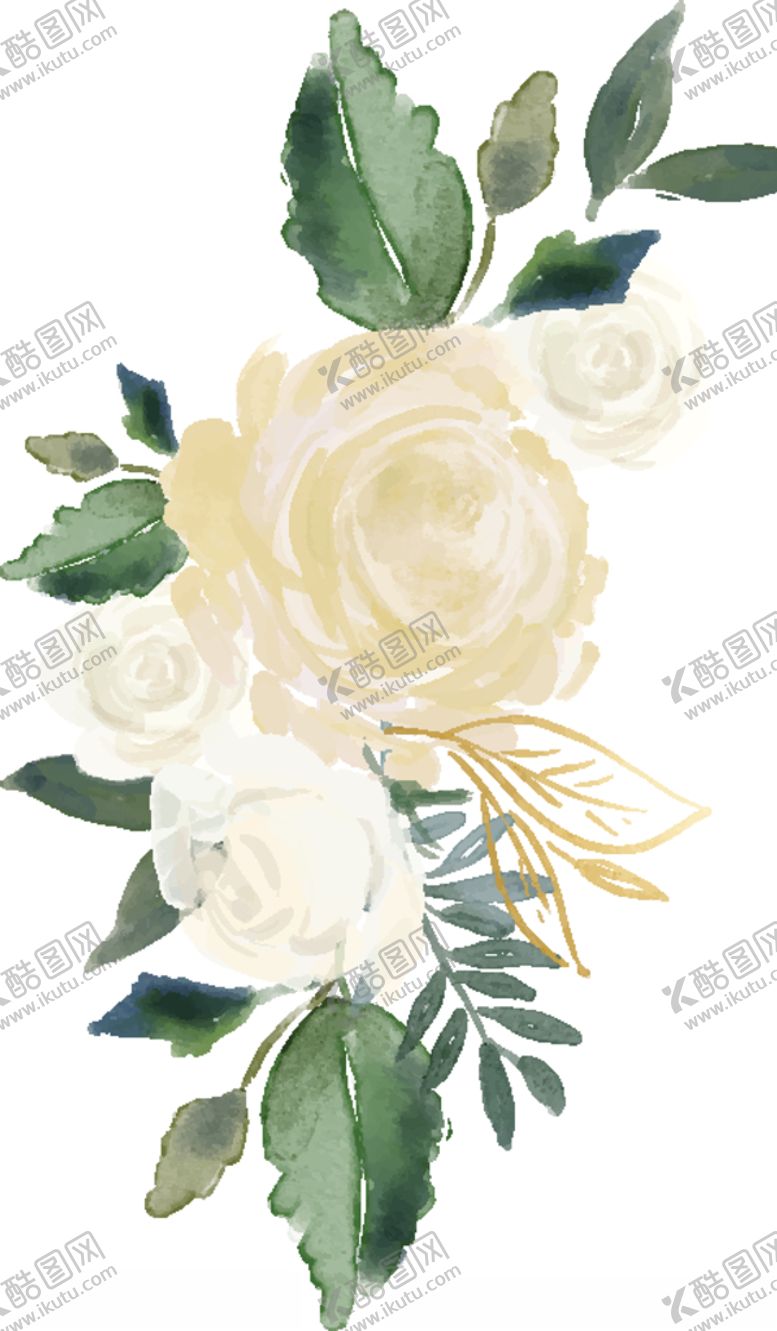 编号：21248409220810556240【酷图网】源文件下载-北欧小清新水彩花朵插画