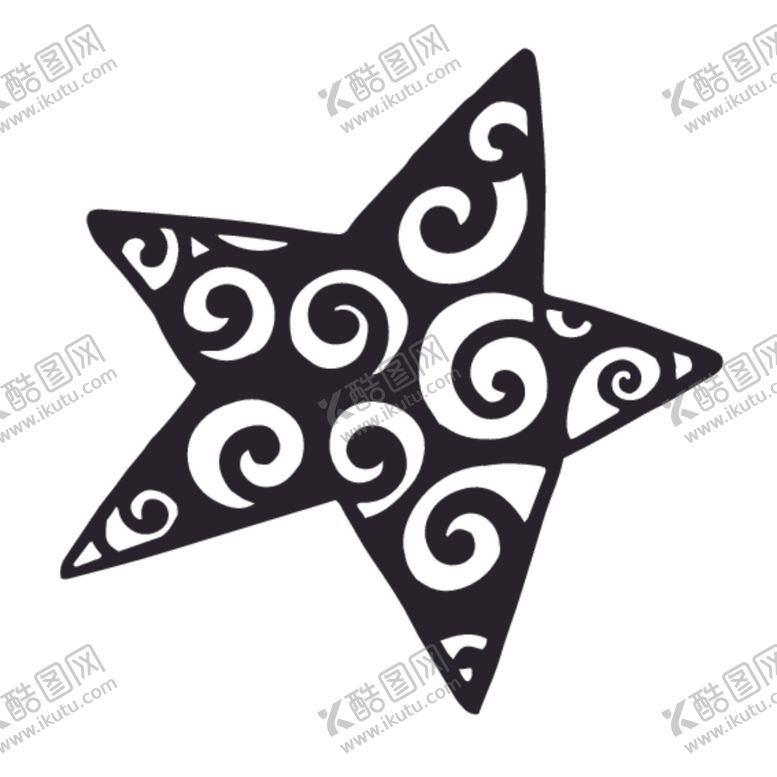 编号：30589307071713562764【酷图网】源文件下载-黑色创意五角星图案