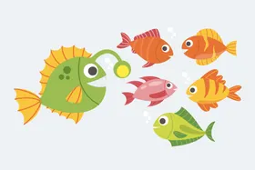 海洋生物动插图鱼类