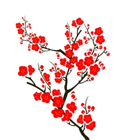 梅花树枝元素