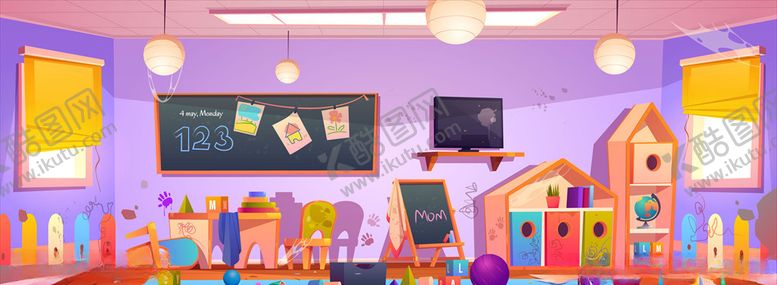 编号：13921610051715186687【酷图网】源文件下载-幼儿园插画