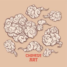 中国风手绘祥云素材