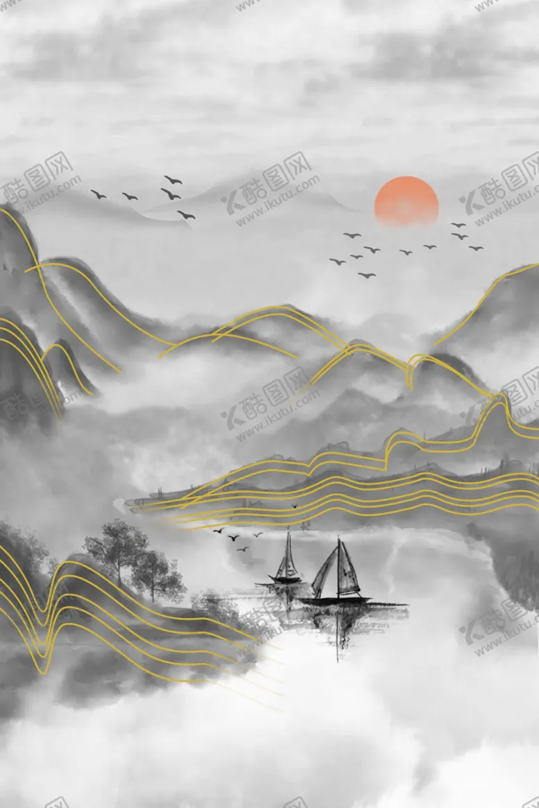 编号：18923204282111543299【酷图网】源文件下载-山水画
