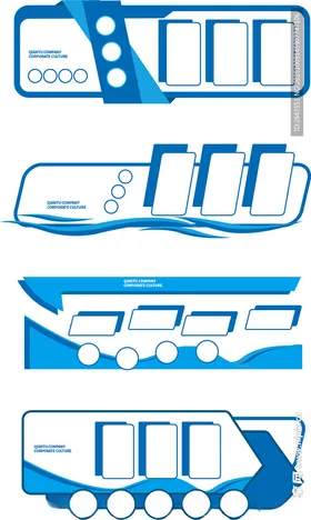 蓝色科技风企业文化墙边框合集