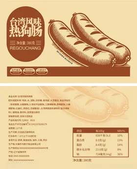 复古风热狗食品宣传页