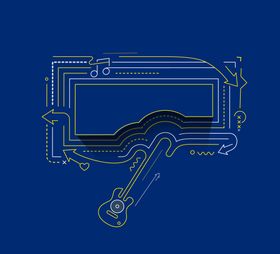 创意吉它乐器背景