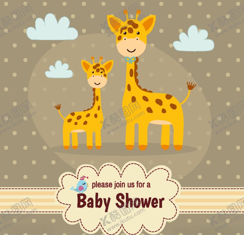 编号：65723410282036074155【酷图网】源文件下载-少儿卡通长颈鹿装饰画