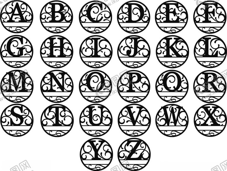 编号：22136204011919554281【酷图网】源文件下载-复古风格英文字母图案