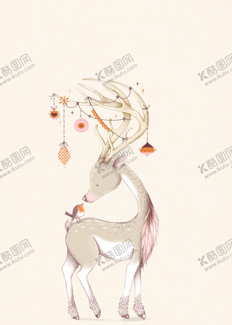 编号：52254305181659422010【酷图网】源文件下载-麋鹿现代装饰画