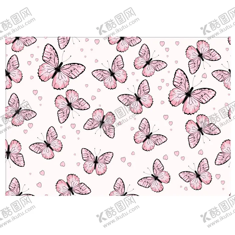 编号：42595012041932202789【酷图网】源文件下载-粉色蝴蝶