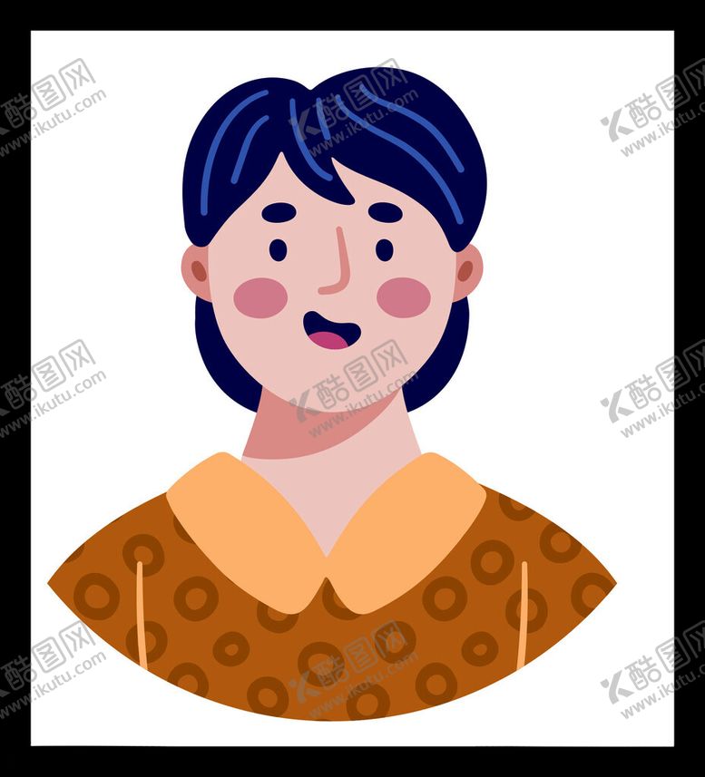 编号：58592702022333281982【酷图网】源文件下载-卡通女孩头像