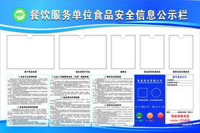 餐饮服务食品安全公示栏