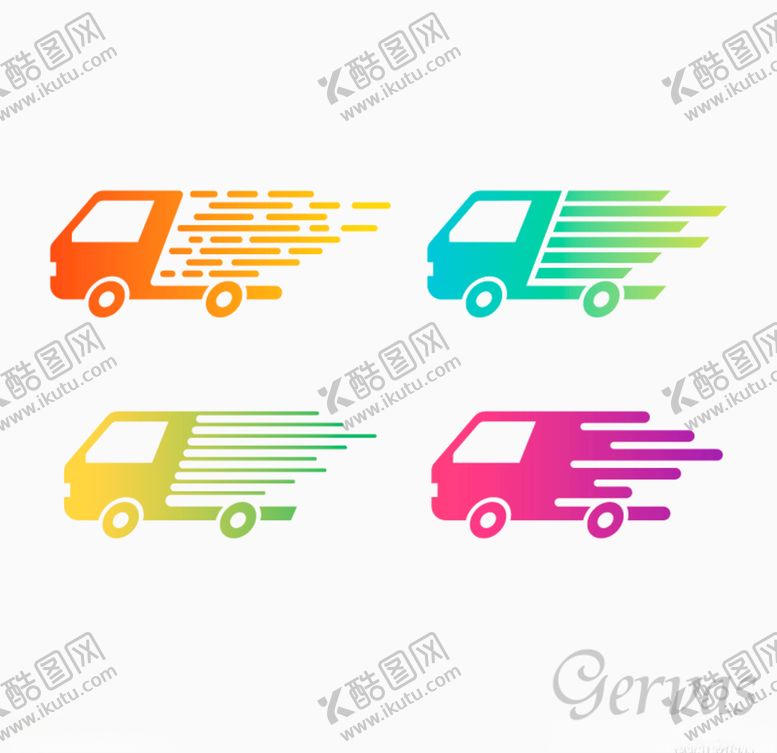 编号：21806010040727482458【酷图网】源文件下载-彩色快递运输标志矢量