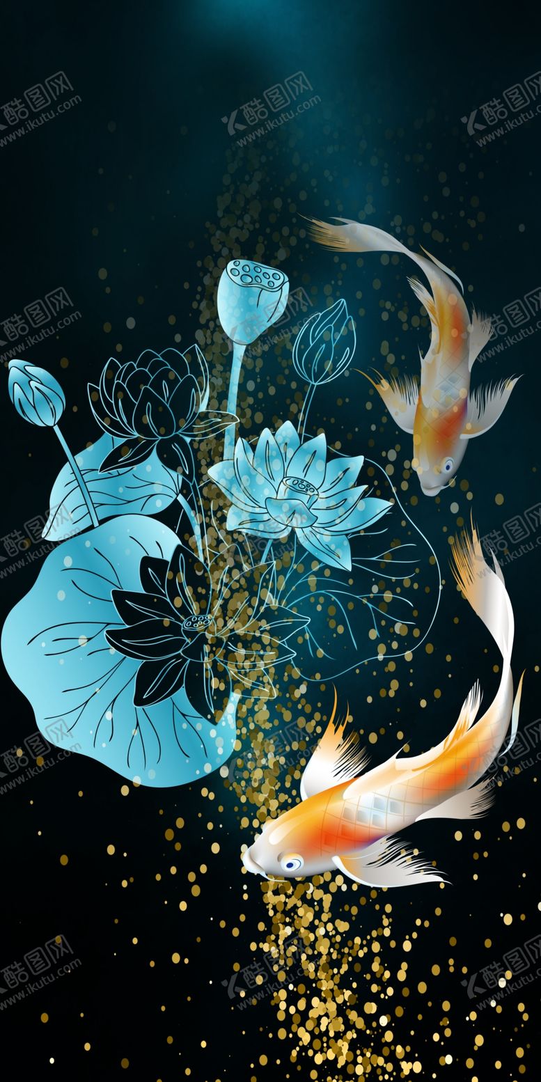 编号：54116210140510064113【酷图网】源文件下载-浮雕花荷花玄关图