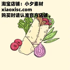 食物插画小清新下午茶日式美