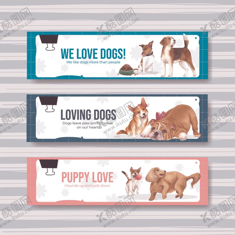 编号：18574804010331359165【酷图网】源文件下载-狗狗主题可爱标语卡片