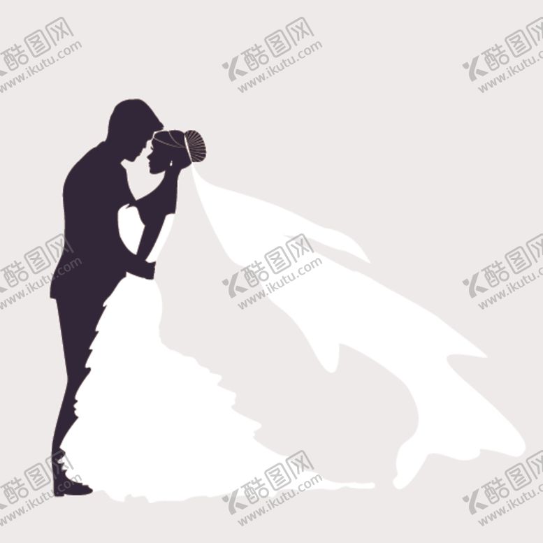 编号：21567911010422163184【酷图网】源文件下载-婚庆人物剪影