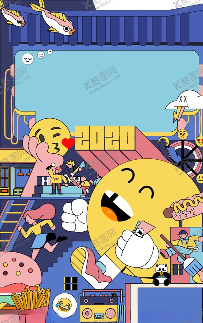编号：89211806241526362569【酷图网】源文件下载-emoji开业主KV