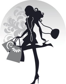 时尚购物女人