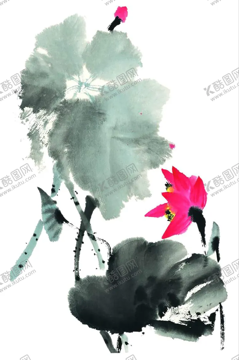 编号：30455605082158587343【酷图网】源文件下载-水墨荷花粉色荷花荷花意境