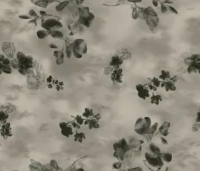 扎染花黑白效果数码印无缝
