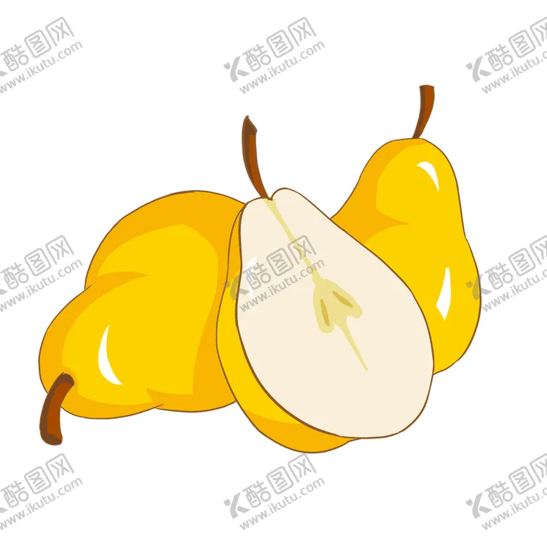 编号：08692409160218523015【酷图网】源文件下载-水果梨插画