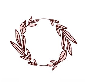 线条矢量手绘花