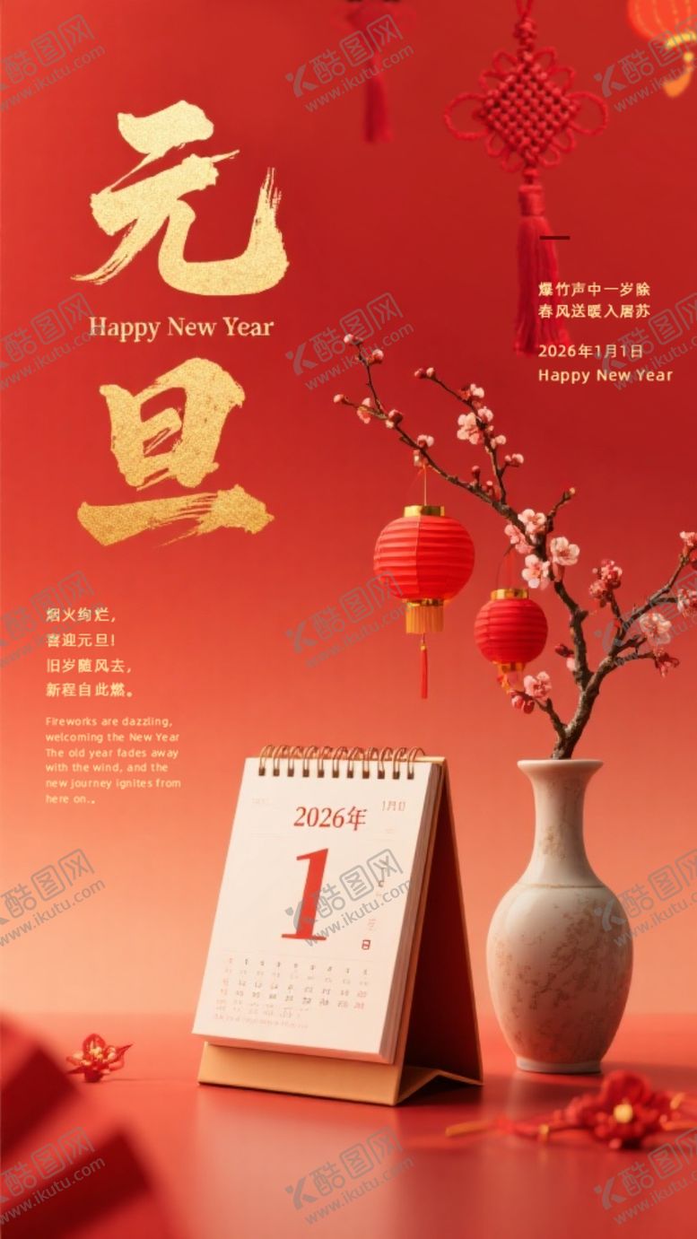 编号：64393804131301577683【酷图网】源文件下载-元旦微信稿底层一体