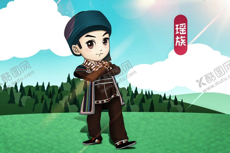 编号：11601102021943207499【酷图网】源文件下载-少数民族插画