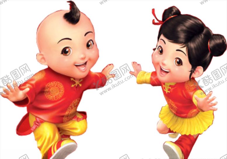 编号：57711310200355504690【酷图网】源文件下载-童男童女