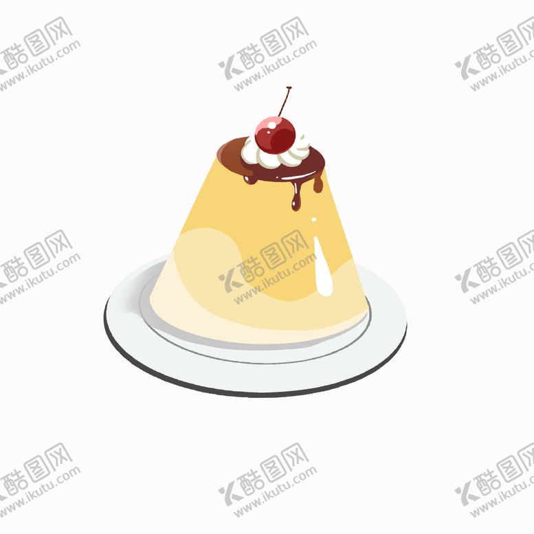 编号：59046709261144524715【酷图网】源文件下载-卡通布丁插画