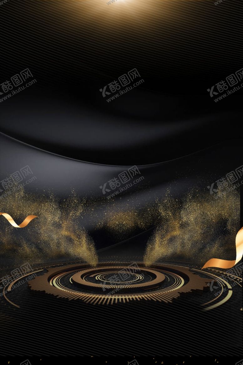 编号：42693409140704508954【酷图网】源文件下载-黑金海报背景