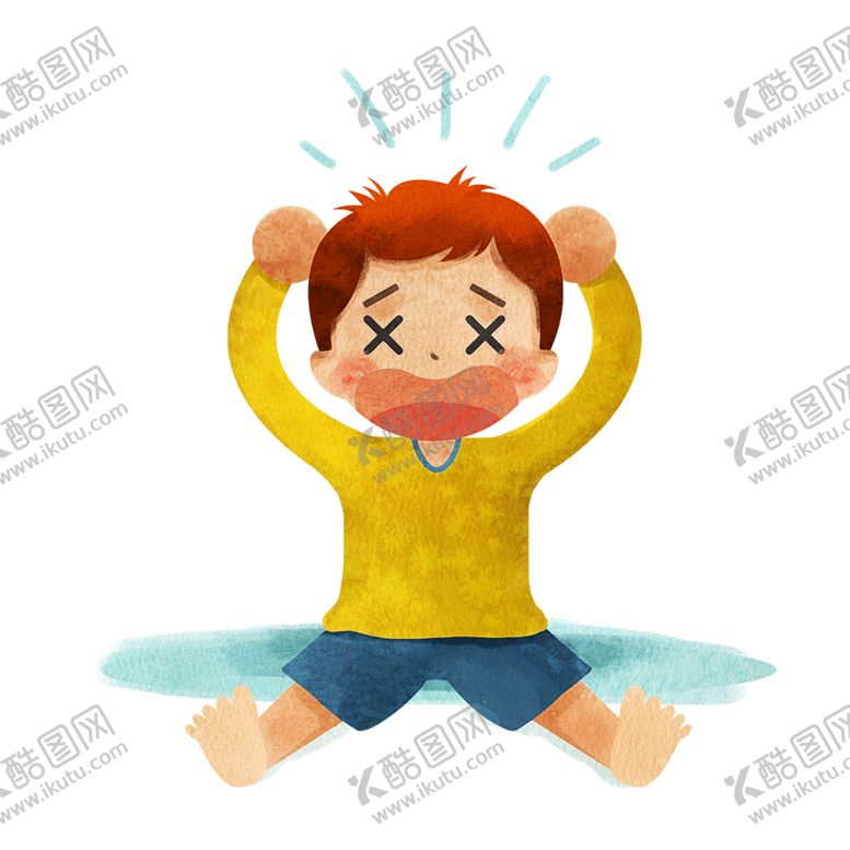 编号：43559705062321549468【酷图网】源文件下载-儿童哭泣插画卡通背景素材