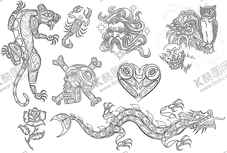 编号：36393209142141075285【酷图网】源文件下载-纹身图案