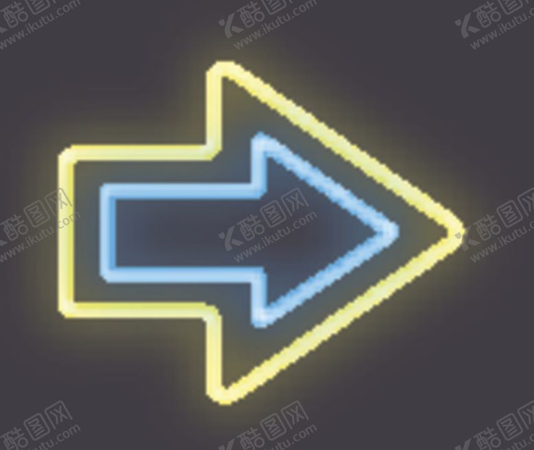 编号：27385509270303324690【酷图网】源文件下载-霓虹灯箭头