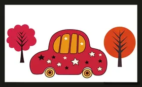 手绘动画汽车