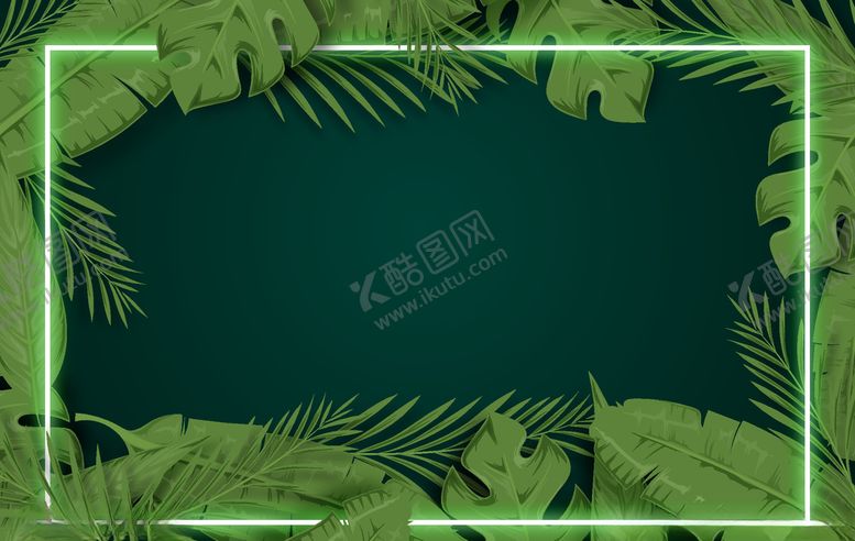 编号：88034409170838152171【酷图网】源文件下载-霓虹灯叶子背景