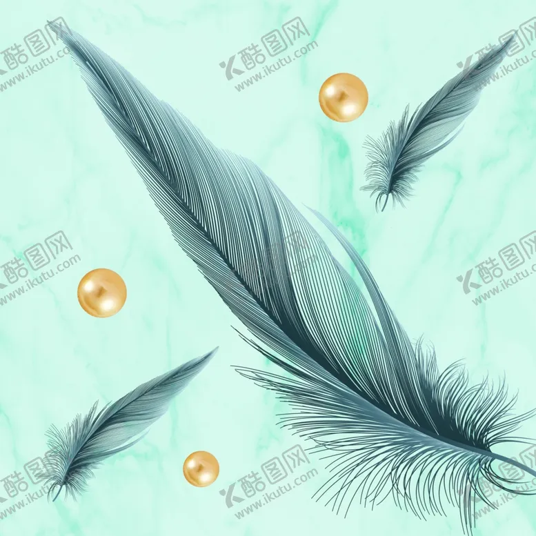 编号：78107812071654388759【酷图网】源文件下载-唯美羽毛圆球挂画装饰画